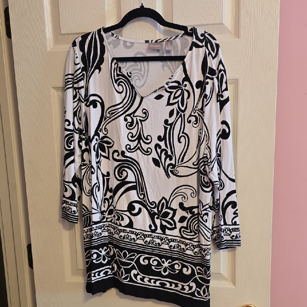 Chico's Zebra Print Top